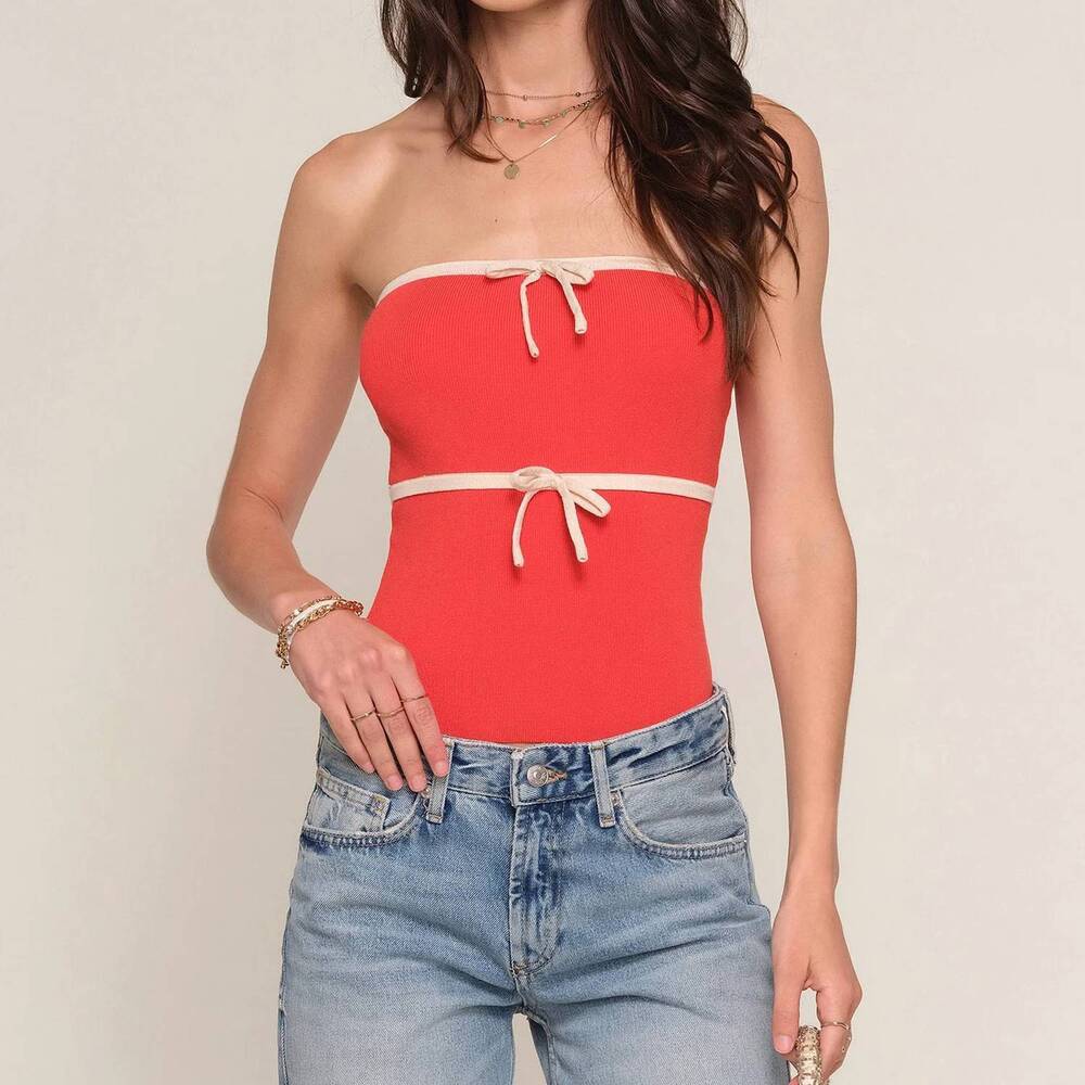 NEW HEARTLOOM averil strapless top in flame